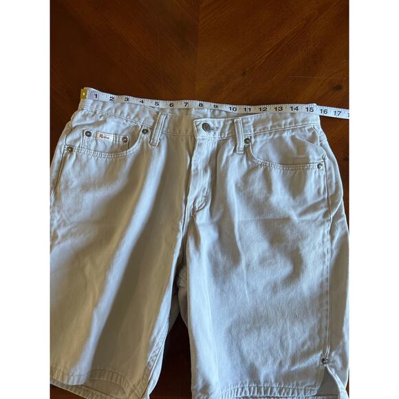 Riders by Lee Vintage Beige Twill Jeans Shorts Size 12 High Waist - Picture 6 of 8